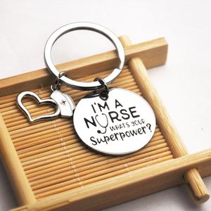 Porte-clés en acier inoxydable en promotion, cadeaux pour infirmières, porte-clés « Je suis une infirmière » - Product Image 5