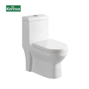 WC monobloc en céramique blanche, à poser au sol, pour salle de bain - Product Image 1