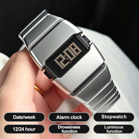 Montre numérique rétro-futuriste de haute qualité pour homme, étanche et lumineuse, style sport et mode - Nouveauté du fournisseur