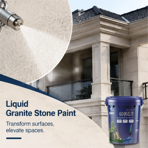 Peinture pour pierre et peinture murale texturée effet pierre, super résistante aux chocs, pour <span class=keywords><strong>façade</strong></span> extérieure de tours d'appartements - Product Image 1