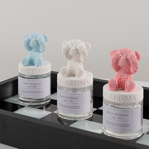 Bình Thủy Tinh Thạch Cao Gốm Thơm Hình Gấu Đáng Yêu Hương Thơm Làm Mát Không Khí Sang Trọng Bình Khuếch Tán Sậy - Product Image 3