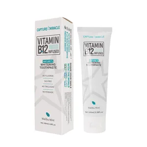 Vitamin B12 Whitening Toothpaste No Fluoride Mint Organic Tooth Paste