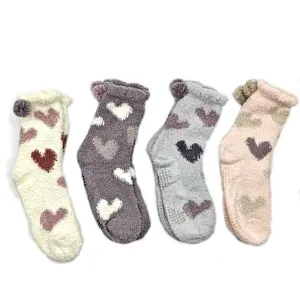 Chaussettes d'hiver chaudes en polaire Chaussettes en peluche antidérapantes et respirantes Chaussettes et bonneterie d'intérieur