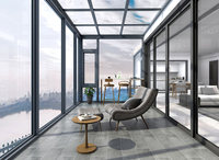 Ventanas Abatibles de Aluminio de Diseño Moderno, Ventanas con Aislamiento Acústico y Soldadura sin Costuras, Diseño para Balcón, desde Pakistán