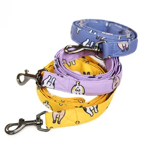 OEM Factory Wholesale Personalized Custom Logo Pet Harness Set Polyester Dog Harness With Leash