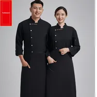 Uniformes d'hôtel modernes, veste de chef blanche à boutons, chemise pour le personnel de cuisine de restaurant, tenue de serveur, vêtements de travail pour cuisinier, veste de chef