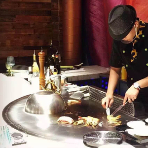 Cho khách sạn & nhà hàng S gas/điện Teppanyaki nướng phụ kiện bảng/Teppanyaki nồi 7-12 chỗ ngồi nướng <span class=keywords><strong>tablel</strong></span> - Product Image 5