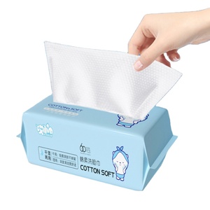 Tùy Chỉnh Dùng Một Lần Mặt Khăn Phân Hủy Sinh Học Mặt Towelette Siêu Mềm Trang Điểm Remover Khô Khăn Lau Thấm Rửa Mặt Vải - Product Image 3