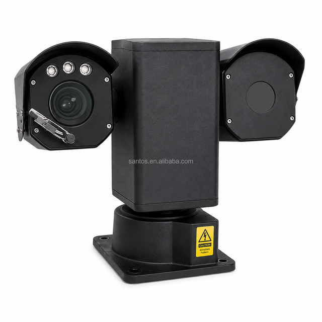 640*512 Infrared Panoramic Scan Thermal Vehicle Camera 360 Degree PTZ Night Vision Tracker