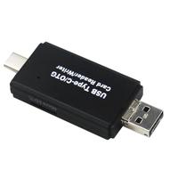 YC320 OTG OTG 1 kart okuyucu tip C 3.0 sürüm USB mikro USB 2.0 Combo 2 yuvası TF USB kart okuyucu kart okuyucu siyah yüksek hızlı adaptör Hub