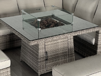 Ensemble de foyer extérieur moderne - Canapé et table en rotin pour patio et jardin