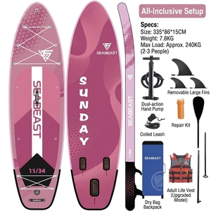 Tabla de SUP Inflable Profesional para Pesca con 3 Cámaras de Aire, Tabla de Paddle Surf Extra Estable con Pontones - Product Image 4