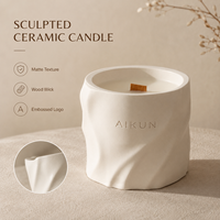 AIKUN - Contrôle qualité strict - Bougies artisanales durables - Design unique - Bougie parfumée en céramique pour les cadeaux de mariage