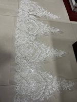 Garniture de mariée en dentelle perlée/broderie à la main perles paillettes mariage dentelle garniture tissu pour robes