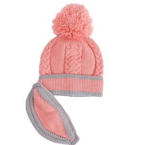 ชุดหมวกไหมพรมถักหนานุ่มสำหรับผู้หญิง พร้อมผ้าพันคอและหน้ากากสกี 3 ชิ้น ขายส่ง - Product Image 2