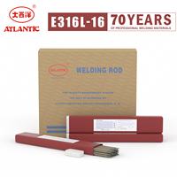 Électrode de soudage en acier inoxydable ATLANTIC, prix usine, modèle standard CHS022 316L E316L SS AWS A5.4 E316L-16, 2.5-4.0mm