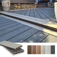 Vente en gros de planches de terrasse en composite bois-plastique WPC écologiques, gaufrées en 3D, imperméables, ignifuges, à emboîtement, pour jardin et extérieur
