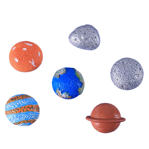 Universo, espacio, planetas, Tierra, Luna, imanes personalizados para nevera, accesorios de joyería de resina de astronauta, transfronterizo - Product Image 1
