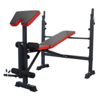 Banc multifonctionnel réglable pour la musculation à domicile, banc d'entraînement complet pour le corps avec bandes de résistance, équipement d'entraînement de force