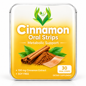 Bandes buccales à la cannelle 100mg – Extrait de cannelle pour un métabolisme sain, antioxydant, supplément métabolique, film oral pour le sommeil - Product Image 1
