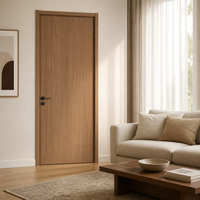 Porte intérieure en MDF mélaminé à grain de bois brun foncé pour bureaux et villas – Fournisseur pour importateurs et distributeurs en gros