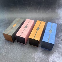 Étui à lunettes pliable en cuir PU, double couche, rectangulaire, boîte à lunettes de soleil rétro, emballage personnalisé avec logo