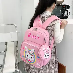 BEYOND Kids Kindergarten School Backpack Cartoon Cute Rabbit Children Primary School Bags For Teenage Girls