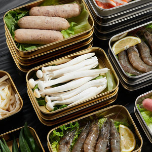 Assiettes à accompagnement et assiettes de présentation pour buffet en acier inoxydable 304, empilables - Product Image 4