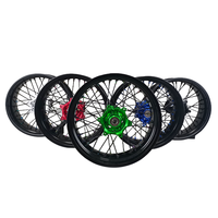 EXC SXF Husaberg 125-570 Supermoto Ensemble de roues de 17 pouces certifié DOT en alliage d'aluminium anodisé CNC 2003-2026 Motard Racing