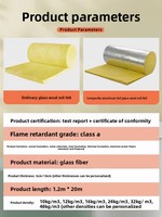 Rouleau d'isolation en laine de verre avec feuille d'aluminium, matériaux de construction résistants à la chaleur, personnalisables, bon marché pour les grandes quantités