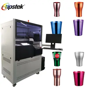 Ripstek 360 bottle UV Printer for stainless steel water bottle Glassware Metal cans Plastic cup Aluminum Cans print machine