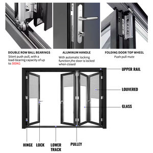 דלתות דו מתקפלות אלומיניום מתקפלות פטיו אלומיניום דלתות דו מתקפלות - Product Image 3