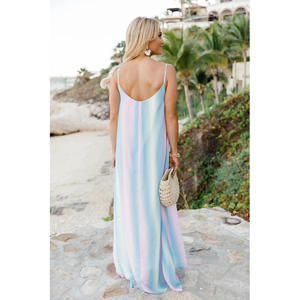 Сексуальный градиент цвета шифоновое пляжное платье для беременных женщин плюс размер длинное платье - Product Image 6