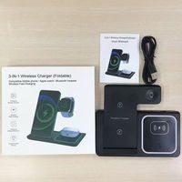 Ventes chaudes - Chargeur sans fil 3 en 1 pour téléphones mobiles Android et iOS, montres et écouteurs - Charge rapide 15W - Pliable et portable