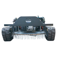 Cortacésped industrial autopropulsado con control remoto, giro cero, motor de gasolina de 4 tiempos de alto torque 190cc, con función de mulching.
