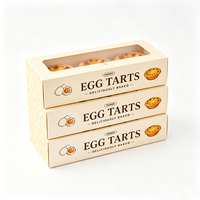 Boîte à tartelettes transparente 3 pièces en carton pliable pour plats à emporter et emballages cadeaux