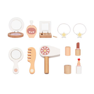 लकड़ी की वैनिटी टेबल बच्चों के लिए ड्रेसिंग टेबल लड़कियों की सुंदरता राजकुमारी फैशन मेकअप सेट - Product Image 3