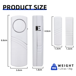 Sistema inalámbrico de alarma de seguridad para el hogar con sensores magnéticos para puertas y ventanas para uso en interiores - Product Image 3