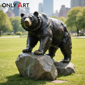 Scultura di Animale Selvatico in Metallo a Grandezza Naturale per Giardino Esterno, Statua di Orso <span class=keywords><strong>Grizzly</strong></span> in Bronzo - Product Image 3