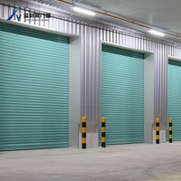 Porte à enroulement verticale et horizontale intelligente pour entrepôt, utilisation extérieure, construction en alliage d'aluminium, fonctionnement électrique/manuel