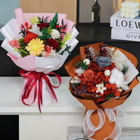 Bouquet de mariage de roses éternelles conservées de vente chaude pour la remise des diplômes, la Saint-Valentin et les cadeaux de Noël