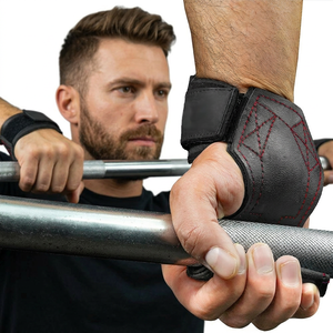 Poignées de musculation réglables sans doigts Saar Industries avec logo personnalisé, en néoprène, protection des paumes, équipement de fitness pour la salle de sport - Product Image 1