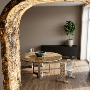 Style industriel, écologique, base en béton poli, dessus en bois, placage en pierre naturelle, design moderne pour la salle de bain d'une villa, décoration murale intérieure - Product Image 2