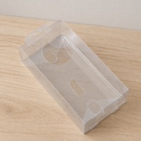 Boîtes d'emballage de qualité en promotion, boîtes pliantes en PET transparent, emballage transparent pour la maison avec formes découpées