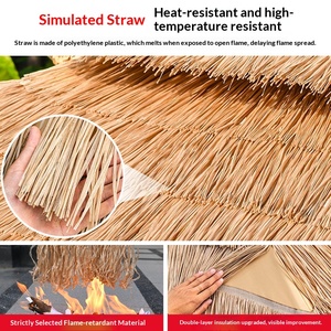 <span class=keywords><strong>Parasol</strong></span> d'extérieur avec design de toit en chaume simulé, structure en aluminium, imperméable, pour hôtel, cour, loisirs en plein air, <span class=keywords><strong>3m</strong></span> - Product Image 4