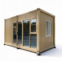 Bureau modulaire conteneurisé à installation rapide et personnalisable, maison conteneurisée préfabriquée détachable avec chambre et cuisine