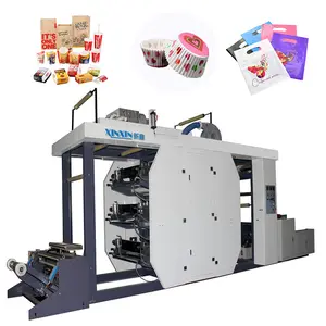 Máquina de impressão flexográfica Mylar para sacolas plásticas, papel laminado, polietileno, 4 cores, flexográfica, rolo
