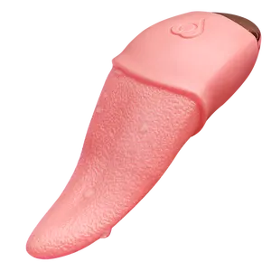 Dil şekilli vibratör su geçirmez meme klitoris kadın kadınlar için gerçekçi yapay dil yalama vibratör