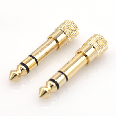 Wholesale High-End 6.35mm to 3.5mm Headphone Adapter | Full Copper Body with Real Gold Plating for Superior Audio Performance