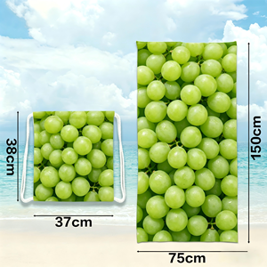 Serviette <span class=keywords><strong>de</strong></span> plage multifonctionnelle 2 en 1 et sac à dos, imprimé numérique, en microfibre, anti-sable, pour la natation, les voyages et le camping - Product Image 1